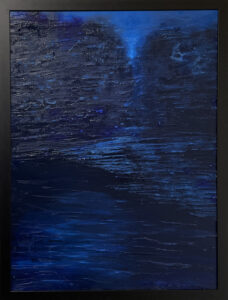 Kevin Okeith, Kinda Blue, Acrylic on board, 40" x 52"